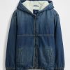 Denim-Hoodie mit Sherpa-Futter für Kinder Denim-Hoodie mit Sherpa-Futter für Kinder