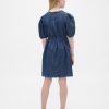 Denim-Kleid mit Puffärmeln für Kinder Denim-Kleid mit Puffärmeln für Kinder