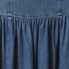 Denim-Maxikleid mit Neckholder und Bindeband hinten Denim-Maxikleid mit Neckholder und Bindeband hinten