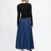 Denim-Midirock mit Westernpasse Denim-Midirock mit Westernpasse