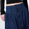 Denim-Midirock mit Westernpasse Denim-Midirock mit Westernpasse