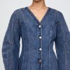 Denim-Minikleid mit Fassärmeln Denim-Minikleid mit Fassärmeln