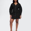 Denim-Minikleid mit Fassärmeln Denim-Minikleid mit Fassärmeln