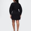 Denim-Minikleid mit Fassärmeln Denim-Minikleid mit Fassärmeln