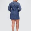 Denim-Minikleid mit Fassärmeln Denim-Minikleid mit Fassärmeln