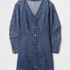 Denim-Minikleid mit Fassärmeln Denim-Minikleid mit Fassärmeln