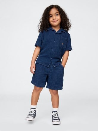 Denim-Outfit-Set aus Crinkle-Gaze  für Babys und Kleinkinder