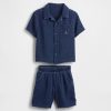 Denim-Outfit-Set aus Crinkle-Gaze für Babys und Kleinkinder Denim-Outfit-Set aus Crinkle-Gaze für Babys und Kleinkinder