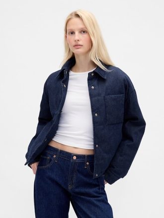 Denim-Pufferjacke