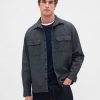Denim-Streifenhemd mit großem Muster Denim-Streifenhemd mit großem Muster