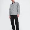 Denim-Streifenhemd mit großem Muster Denim-Streifenhemd mit großem Muster