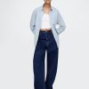 Denim-Streifenhemd mit großem Muster Denim-Streifenhemd mit großem Muster