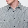 Denim-Streifenhemd mit großem Muster Denim-Streifenhemd mit großem Muster