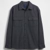 Denim-Streifenhemd mit großem Muster Denim-Streifenhemd mit großem Muster
