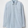 Denim-Streifenhemd mit großem Muster Denim-Streifenhemd mit großem Muster