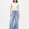 Denim-Top mit Schluppenkragen Denim-Top mit Schluppenkragen