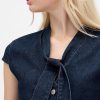 Denim-Top mit Schluppenkragen Denim-Top mit Schluppenkragen