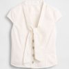 Denim-Top mit Schluppenkragen Denim-Top mit Schluppenkragen