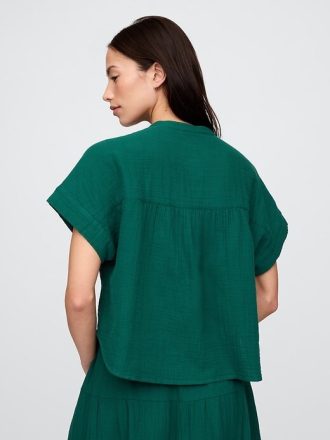 Dolman-Hemd aus Baumwollgaze