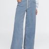 Easy Baggy-Jeans aus Strick mit mittlerer Leibhöhe Easy Baggy-Jeans aus Strick mit mittlerer Leibhöhe