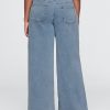 Easy Baggy-Jeans aus Strick mit mittlerer Leibhöhe Easy Baggy-Jeans aus Strick mit mittlerer Leibhöhe
