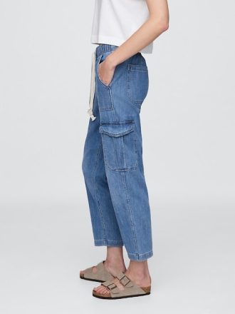 Easy Cargo-Jogginghose aus Denim