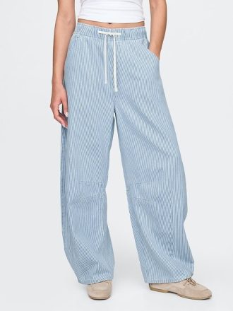 Easy Horseshoe Jeans aus ultraweichem Denim mit mittelhohem Bund und Streifen