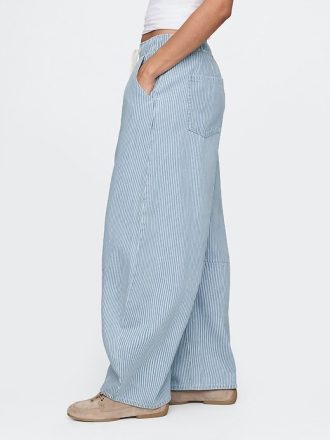 Easy Horseshoe Jeans aus ultraweichem Denim mit mittelhohem Bund und Streifen