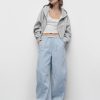 Easy Horseshoe Jeans aus ultraweichem Denim mit mittelhohem Bund und Streifen Easy Horseshoe Jeans aus ultraweichem Denim mit mittelhohem Bund und Streifen