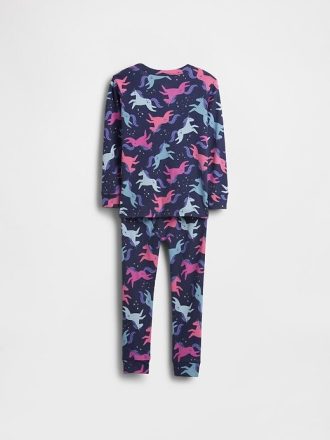 Einhorn-Pyjama-Set aus gebürsteter Bio-Baumwolle für Babys und Kleinkinder