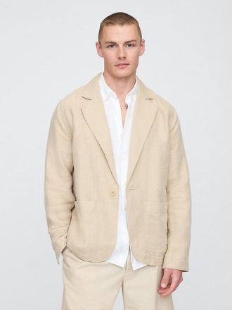Entspannter Blazer aus Leinen und Baumwolle