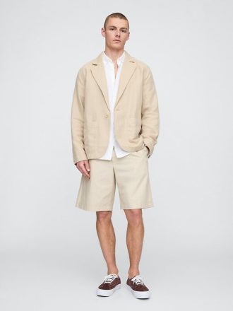 Entspannter Blazer aus Leinen und Baumwolle