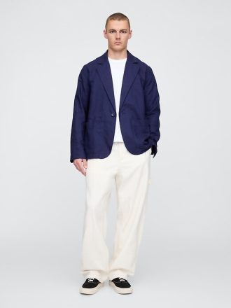 Entspannter Blazer aus Leinen und Baumwolle