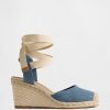Espadrilles-Keilsandalen aus Denim Espadrilles-Keilsandalen aus Denim