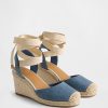 Espadrilles-Keilsandalen aus Denim Espadrilles-Keilsandalen aus Denim