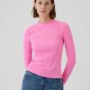 Essential Rib T-Shirt mit Stehkragen Essential Rib T-Shirt mit Stehkragen