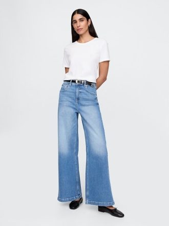 Extra High Rise Stride Wide-Leg-Jeans