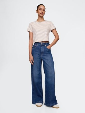 Extra High Rise Stride Wide-Leg-Jeans
