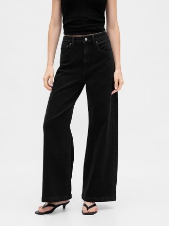Extra High Rise Stride Wide-Leg-Jeans