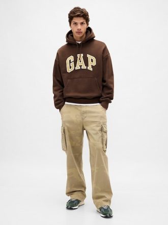Extra schwerer Oversize-Hoodie aus French Terry mit Logo