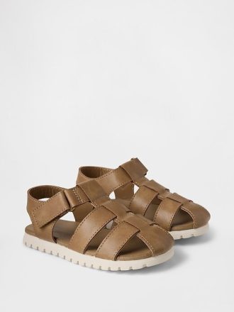 Fischersandalen aus veganem Leder für Kleinkinder