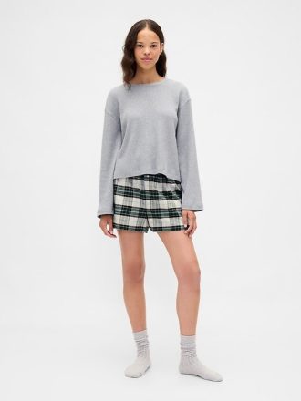 Flanell-Boxershorts mit Logo