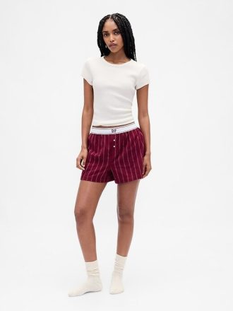 Flanell-Boxershorts mit Logo