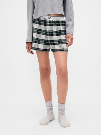 Flanell-Boxershorts mit Logo