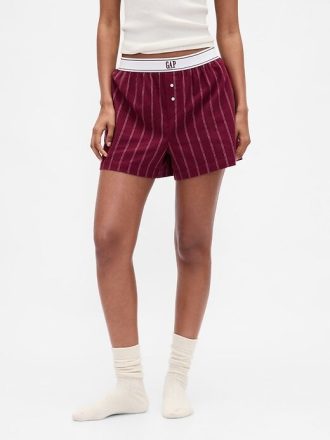 Flanell-Boxershorts mit Logo