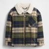 Flanellhemdjacke mit Sherpa-Futter für Babys und Kleinkinder