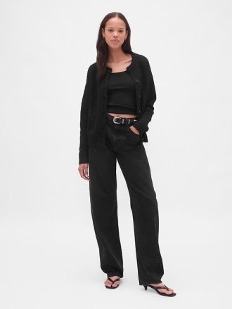Flauschiger Pointelle-Cardigan