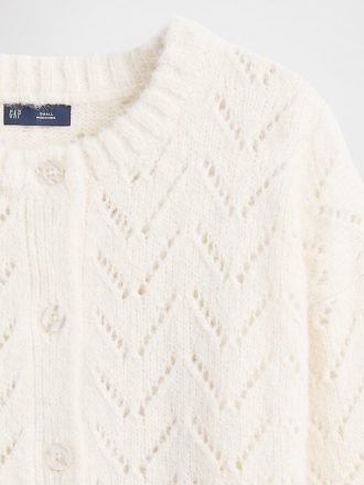 Flauschiger Pointelle-Cardigan