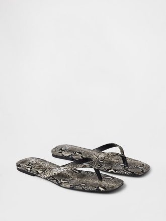 Flip-Flop-Sandalen aus veganem Leder