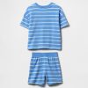 Frottee-Outfit-Set mit strukturierten Streifen für Babys und Kleinkinder Frottee-Outfit-Set mit strukturierten Streifen für Babys und Kleinkinder